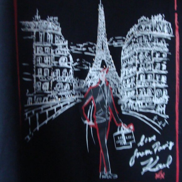 NWT Karl Lagerfeld Paris Sweatshirt Women's Black Eiffel Tower Graphic, Size M - Picture 2 of 14